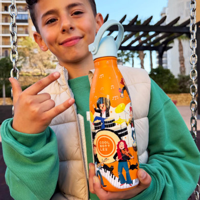 COOL BOTTLES. Ανοξείδωτο παιδικό μπουκάλι Music Beat 350ml