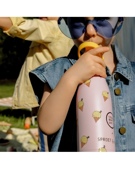 COOL BOTTLES. Ανοξείδωτο παιδικό μπουκάλι Pink Scoop 350ml