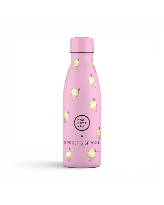COOL BOTTLES. Ανοξείδωτο παιδικό μπουκάλι Pink Scoop 350ml