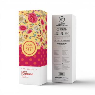 COOL BOTTLES. Ανοξείδωτο μπουκάλι-θερμός Love Flamenco 500ml
