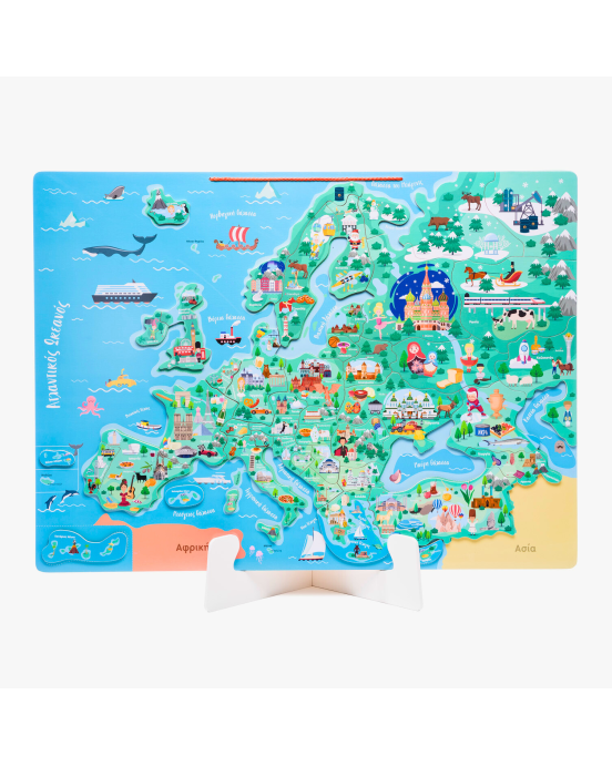 Cozykids - Μαγνητικός χάρτης παζλ Ευρώπη