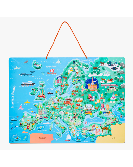 Cozykids - Μαγνητικός χάρτης παζλ Ευρώπη