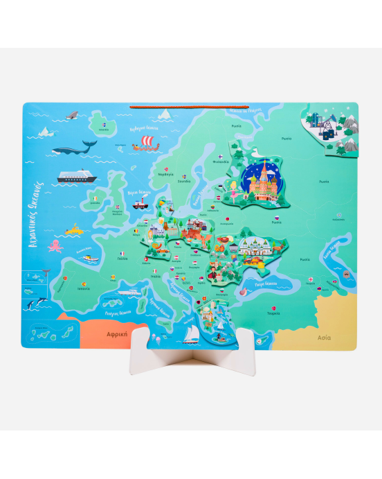 Cozykids - Μαγνητικός χάρτης παζλ Ευρώπη