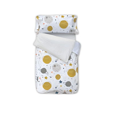 COZYKIDS. Σετ κλινοσκέπασμα + σεντόνι με λάστιχο (ενωμένα με φερμουάρ) Διάστημα 70x140
