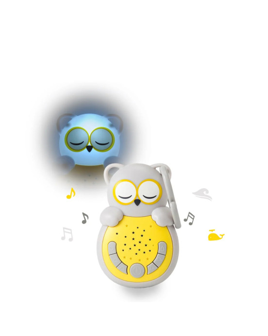 CLOUD B. Φορητή συσκευή με λευκούς ήχους Κουκουβάγια γκρι