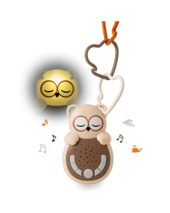 CLOUD B. Φορητή συσκευή με λευκούς ήχους Κουκουβάγια μπεζ