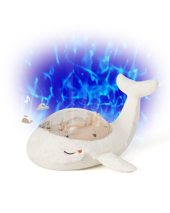 CLOUD B. Υφασμάτινος προβολέας νυχτός Tranquil Φάλαινα (λευκό)