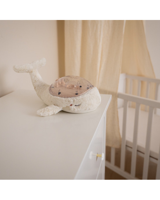 CLOUD B. Υφασμάτινος προβολέας νυχτός Tranquil Φάλαινα (λευκό)