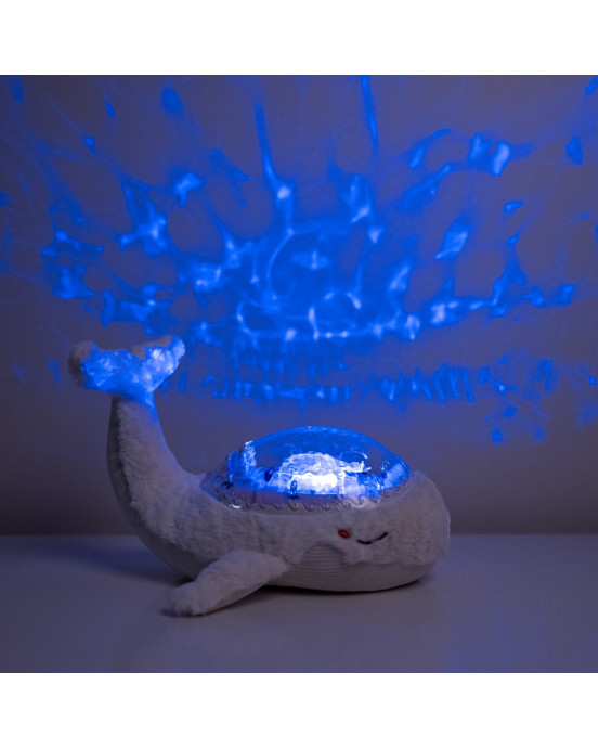 CLOUD B. Υφασμάτινος προβολέας νυχτός Tranquil Φάλαινα (λευκό)