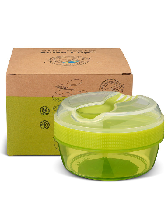 CARL OSCAR. Φαγητοδοχείο με δίσκο ψύξης N'ice Cup™ Λάιμ