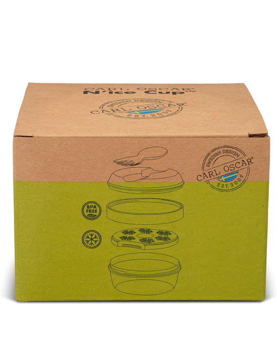 CARL OSCAR. Φαγητοδοχείο με δίσκο ψύξης N'ice Cup™ Λάιμ