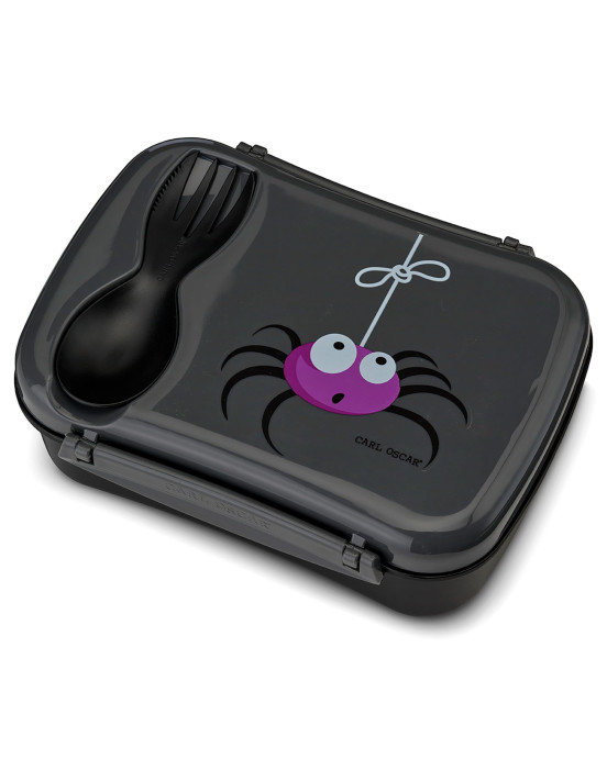 CARL OSCAR. Φαγητοδοχείο με παγοκύστη N'ice Box Αράχνη - Γκρι
