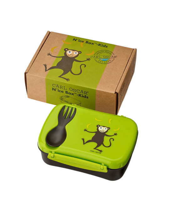 CARL OSCAR. Φαγητοδοχείο με παγοκύστη N'ice Box Μαϊμού - Λάιμ