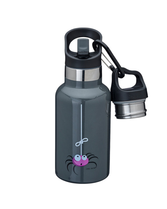 CARL OSCAR. Ανοξείδωτο μπουκάλι θερμός 350ml TEMPflask Αράχνη - Γκρι