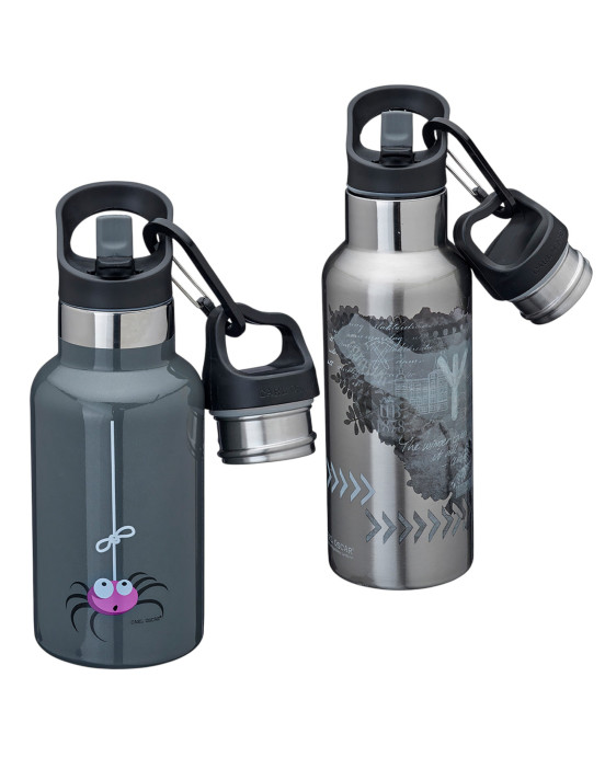 CARL OSCAR. Ανοξείδωτο μπουκάλι θερμός 350ml TEMPflask Αράχνη - Γκρι