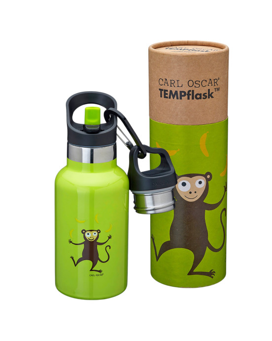 CARL OSCAR. Ανοξείδωτο μπουκάλι θερμός 350ml TEMPflask Μαϊμού - Λάιμ