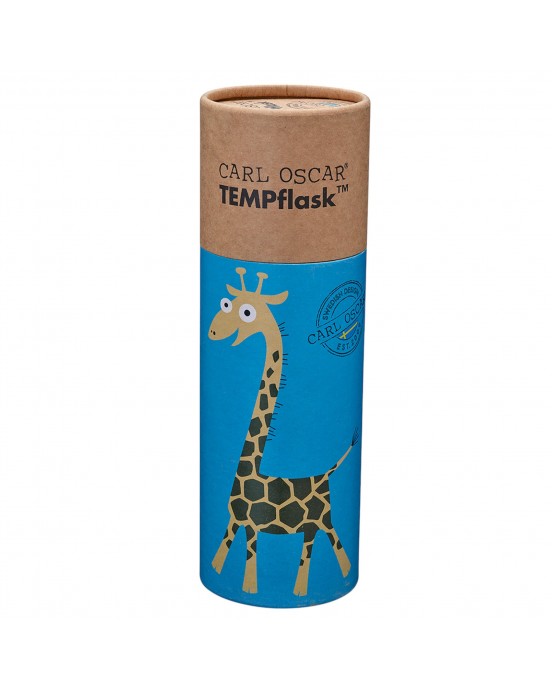 CARL OSCAR. Ανοξείδωτο μπουκάλι θερμός 350ml TEMPflask Καμηλοπάρδαλη - Τιρκουάζ