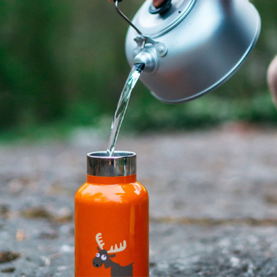 CARL OSCAR. Ανοξείδωτο μπουκάλι-θερμός 350ml TEMPflask Τάρανδος - Πορτοκαλί