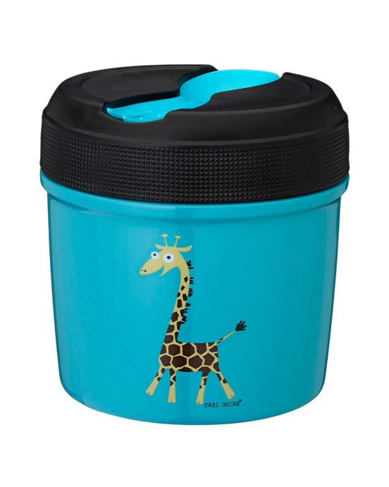 CARL OSCAR. Ανοξείδωτο θερμός φαγητοδοχείο με μαχαιροπίρουνο 500ml TEMP LunchJar Καμηλοπάρδαλη - Τιρκουάζ