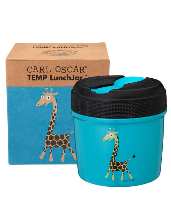 CARL OSCAR. Ανοξείδωτο θερμός φαγητοδοχείο με μαχαιροπίρουνο 500ml TEMP LunchJar Καμηλοπάρδαλη - Τιρκουάζ