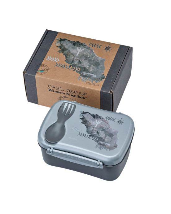 CARL OSCAR. Φαγητοδοχείο με παγοκύστη Wisdom N'ice Box Δύναμη - Γκρι