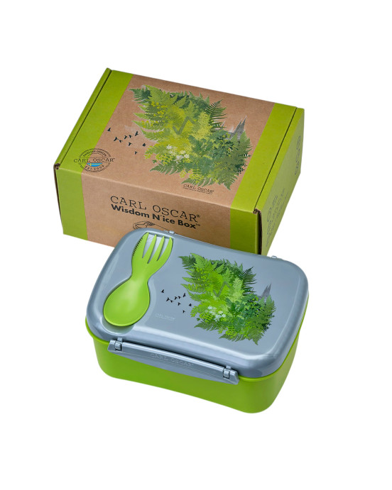 CARL OSCAR. Φαγητοδοχείο με παγοκύστη Wisdom N'ice Box Φύση - Λάιμ