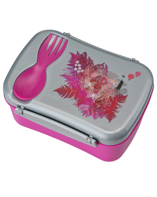 CARL OSCAR. Φαγητοδοχείο με παγοκύστη Wisdom N'ice Box Αγάπη - Μωβ