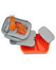 CARL OSCAR. Φαγητοδοχείο με παγοκύστη Wisdom N'ice Box Φωτιά - Πορτοκαλί