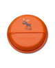 CARL OSCAR. Φαγητοδοχείο στρογγυλό με θήκες O15εκ. SnackDISC™ Τάρανδος - Πορτοκαλί