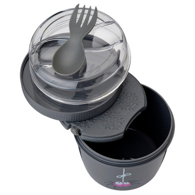 CARL OSCAR. Φαγητοδοχείο με δίσκο ψύξης μεγάλο N'ice Cup L Αράχνη - Γκρι