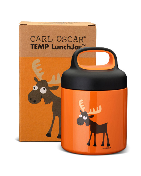CARL OSCAR. Ανοξείδωτο θερμός φαγητοδοχείο 300ml TEMP LunchJar Τάρανδος - Πορτοκαλί