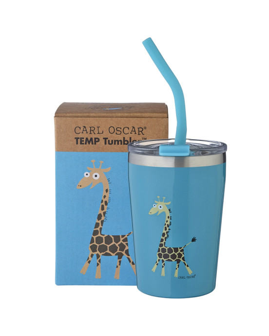 CARL OSCAR. Ανοξείδωτο ποτήρι θερμός (tumbler) 250ml Καμηλοπάρδαλη - Τιρκουάζ