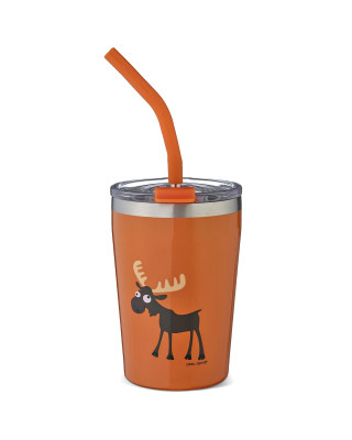 CARL OSCAR. Ανοξείδωτο ποτήρι θερμός (tumbler) 250ml Τάρανδος - Πορτοκαλί