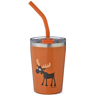 CARL OSCAR. Ανοξείδωτο ποτήρι θερμός (tumbler) 250ml Τάρανδος - Πορτοκαλί