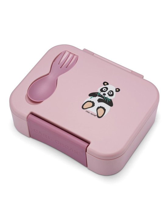 CARL OSCAR. Φαγητοδοχείο με χωρίσματα BentoBOX Πάντα - Ροζ