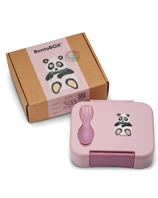 CARL OSCAR. Φαγητοδοχείο με χωρίσματα BentoBOX Πάντα - Ροζ
