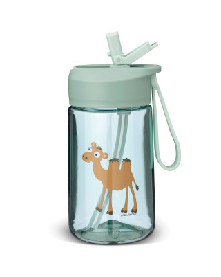 CARL OSCAR. Παιδικό μπουκάλι 400ml HydraFlip Καμήλα - Πράσινο