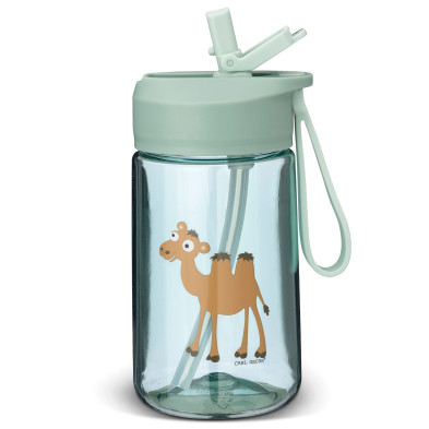 CARL OSCAR. Παιδικό μπουκάλι 400ml HydraFlip Καμήλα - Πράσινο