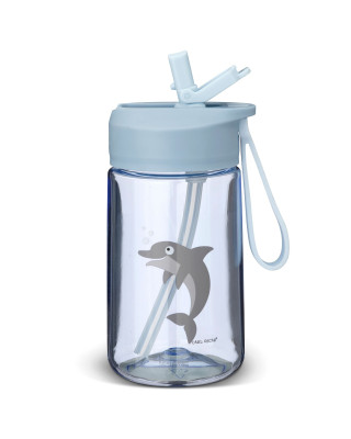 CARL OSCAR. Παιδικό μπουκάλι 400ml HydraFlip Δελφίνι - Μπλε
