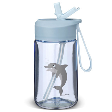 CARL OSCAR. Παιδικό μπουκάλι 400ml HydraFlip Δελφίνι - Μπλε