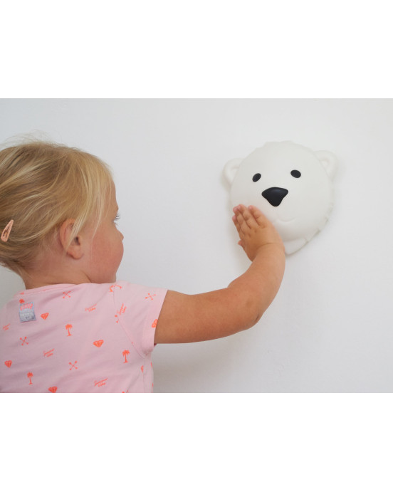 FLOW. Επιτοίχιο φωτιστικό νυχτός Αρκούδος Bjorn (λευκό)