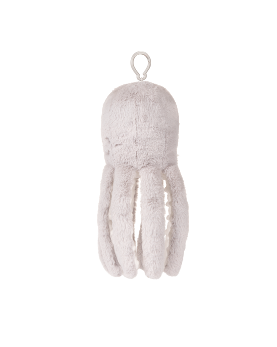 FLOW. Υφασμάτινο χταπόδι Olly με λευκούς ήχους & μουσική (απαλό γκρι)