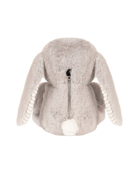 FLOW. Υφασμάτινο λαγουδάκι Milo με λευκούς ήχους & μουσική (απαλό γκρι)