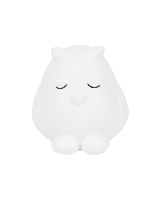 FLOW. Επιτοίχιο φωτιστικό νυχτός Κουκουβάγια Oscar (λευκό-γκρι)