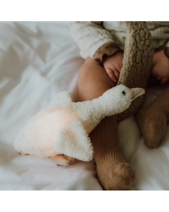 FLOW. Υφασμάτινη χήνα Liva με φωτάκι νυχτός - επαναφορτιζόμενο (μπεζ)