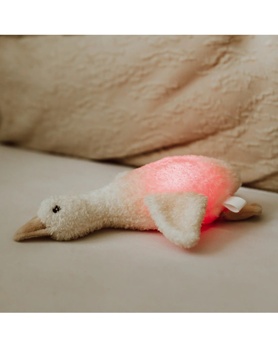 FLOW. Υφασμάτινη χήνα Liva με φωτάκι νυχτός - επαναφορτιζόμενο (μπεζ)