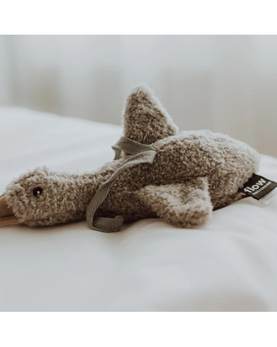 FLOW. Υφασμάτινη χήνα Liva με λευκούς ήχους για καρότσι (γκρι)