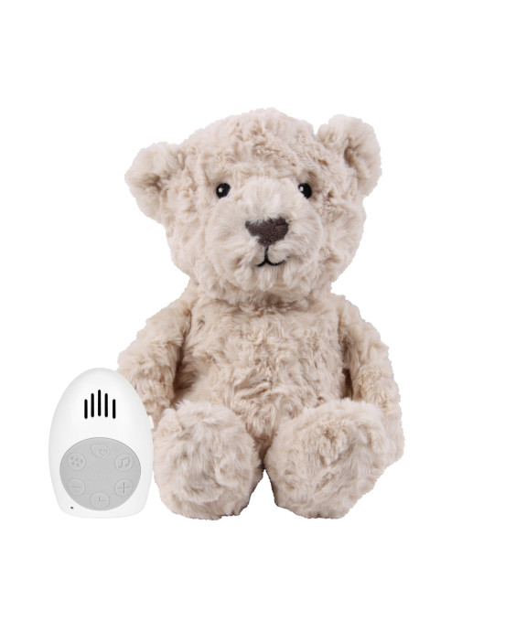 FLOW. Υφασμάτινο αρκουδάκι Lou με λευκούς ήχους & μουσική - επαναφορτιζόμενο (μπεζ)