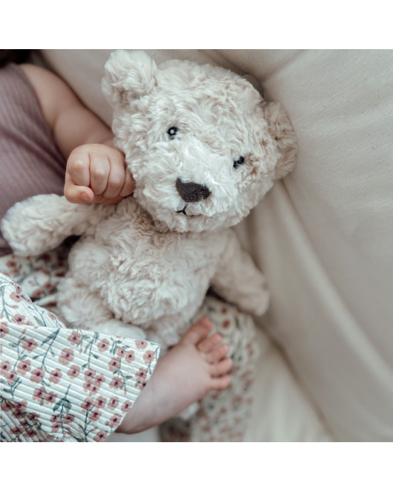 FLOW. Υφασμάτινο αρκουδάκι Lou με λευκούς ήχους & μουσική - επαναφορτιζόμενο (μπεζ)