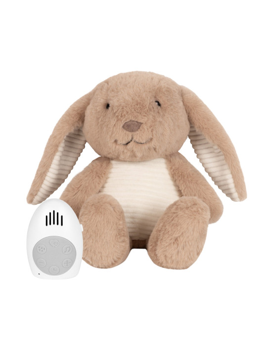 FLOW. Υφασμάτινο λαγουδάκι Milo με λευκούς ήχους & μουσική - επαναφορτιζόμενο (καφέ)